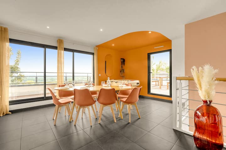 Villa moderne avec vue à Péchabou